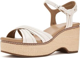 Naturalizer Dovie Womens Wedge Shoes Warm White Leather : 6.5 M (B)