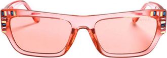 Guess Rechthoekige Acetaat Zonnebril - Dames - Zonnebrillen - Roze - ONE Size - Accessoires