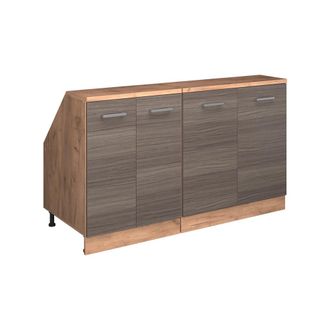 Vicco Conjunto De Armarios Para Techo Inclinado Rion, Gris Noble, 140 Cm Lote De 2 Carcasas De Armario 60 Cm De Profundidad, Vicco