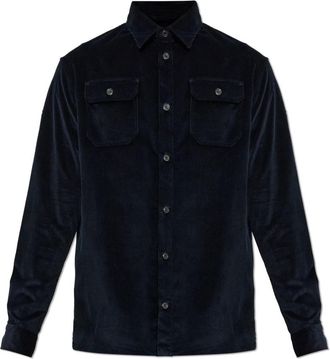Paul & Shark Velvet Overshirt - Heren - Casual Overhemden - Blauw - L - Katoen - Overhemden
