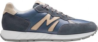 Magnanni Mens Yoki Sneakers In Indigo Suede / Cream