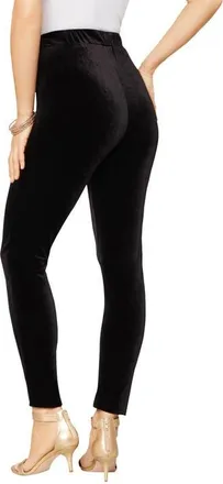 Roaman's Velour Legging in Black at Nordstrom, Size 40