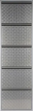 Kare Design Zapatero de 5 compartimentos plateado