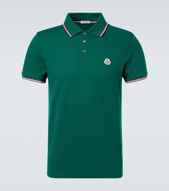 Moncler Logo cotton piqu&eacute; polo shirt