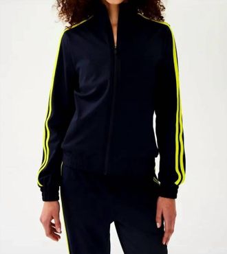 SPLITS59 Fox Track Jacket In Inidigo/chartreuse