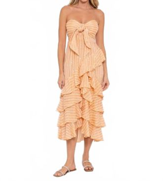 Sundress Womens Ilanila Dress In Peach Sequins