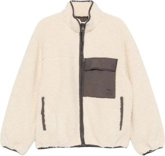 Maison Kitsun&eacute; Nobei Fleece Jacket - Heren - Fleece jassen - Beige - L - Fitness