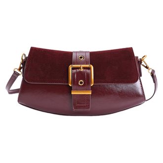 Generic Fashion Women PU Leather Crossbody Bag Vintage Square Tote for Work Shopping Travel Daily Handbags