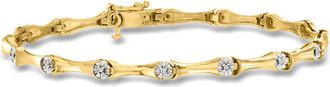Ross-Simons Diamond Station Bracelet in 18kt Gold Over Sterling