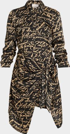 Cinq &agrave; Sept Jacey Love Journal Twist Mini Shirtdress