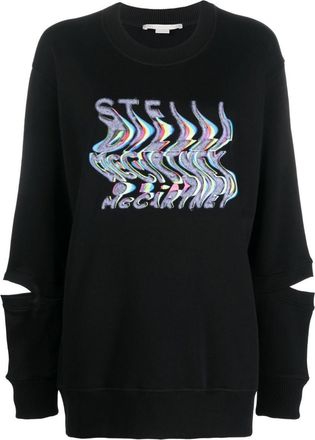 Stella McCartney Black Cotton logo sweatshirt