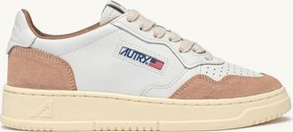 Autry MEDALIST LOW SNEAKERS IN WHITE LEATHER AND PHARD SUEDE