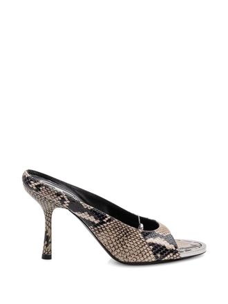Diesel Textured Snakeskin Pattern Mid-Heel Sandals