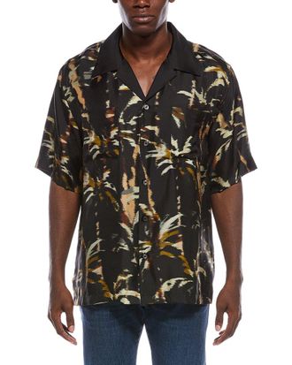 SIMKHAI Simkhai Connor Silk Camp Shirt