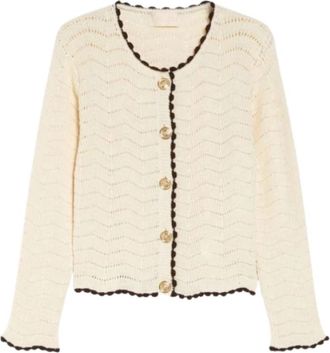iBlues Cardigan Cestino - Dames - Vesten - Beige - L - Katoen - Truien & Vesten