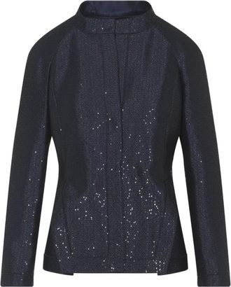 Giorgio Armani Jassen, Dames, Blauw, S, Pailletten, Navy Pailletten Blazer