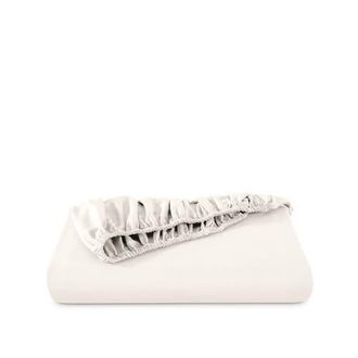 Bare Home 400 Thread Count Organic Cotton Sateen Fitted Sheet in French Beige at Nordstrom, Size Twin X-Long