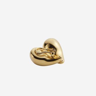 Bottega Veneta Womens Golden Drop Clip-On Earrings Sterling Silver