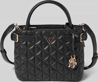 Guess Handtasche mit Steppnähten Modell PAISLEIGH SMALL SATCHEL in Black, Größe 1