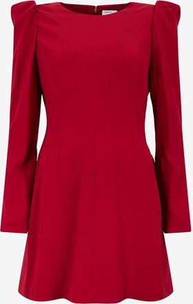 Alexander McQueen Kurzes Krepp-Kleid mit Schulterpolstern Kickback