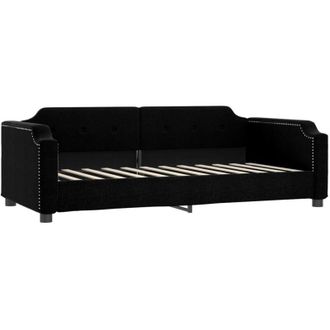 vidaXL Sof&aacute; Cama Sin Colch&oacute;n Tela Negro 80x200 Cm Vidaxl