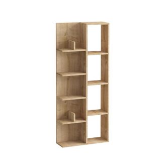 Habitat & Jardin Librer&iacute;a de madera lily - 60 x 18 x 150 cm - roble