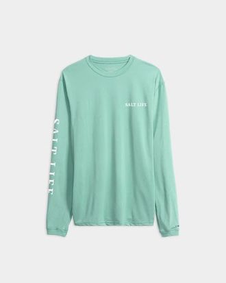 Salt Life Mahi Way Long Sleeve SLX Performance Tee in Green at Nordstrom, Size Large
