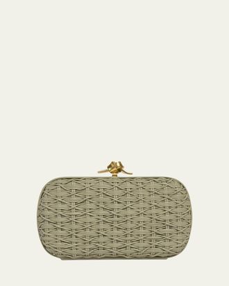 Bottega Veneta Woven Leather Cord Knot Clutch Bag