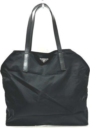 Prada Black Nylon Tote Bag (Pre-Owned)