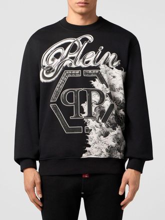 Philipp Plein Felpa a girocollo PP stampata