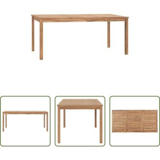 vidaXL vidaXL Tavolo da pranzo esterno - Tavolo da Pranzo da Giardino 180x90x77 cm in Massello di Teak