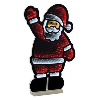 Melrose International Waving Santa Ekko Light Display 22.5H - Red, White