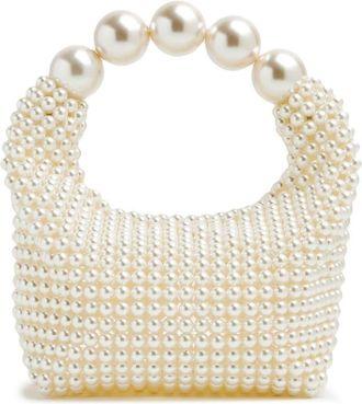 VANINA beaded top-handle bag - women - Acrylic - One Size - White