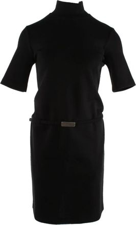 Sportmax Wollen Jurk - Dames - Korte kleedjes - Zwart - S - Wol - Kleedjes