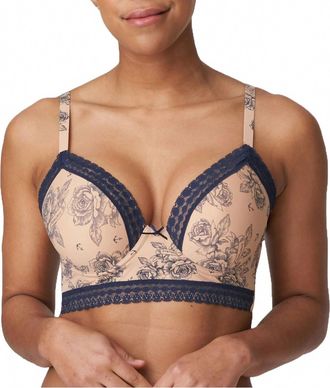 Twist & Tango Matama Padded Longline Bra In Light Tan