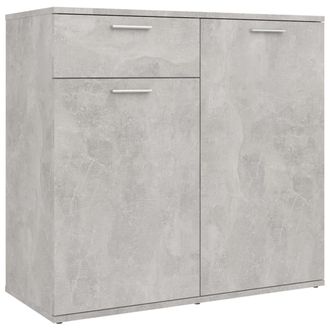 vidaXL Credenza Grigio Cemento 80x36x75 Cm In Legno Multistrato - Vidaxl