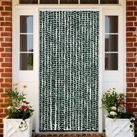 OEM Cortina Mosquitera De Chenilla Crezuo Verde Y Blanca, 90 X 220 Cm