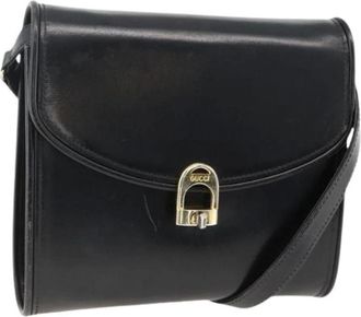 Gucci Pre-owned Cross Body Bags, female, Black, Size: ONE SIZE Pre-owned Vintage Shoulder Bag