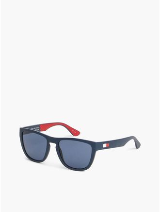 Tommy Hilfiger Mens Rectangular Frame Sunglasses - Blue
