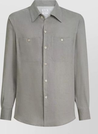 Brunello Cucinelli linen easy-fit shirt