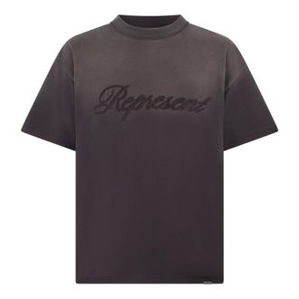 Represent T-Shirts, male, Gray, Size: 2XL T-shirt with embroidered logo