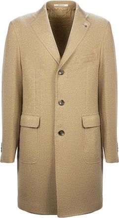 Tagliatore Enkelrijige Jas - Heren - Mantel - Beige - 2XL - Wol - Jassen