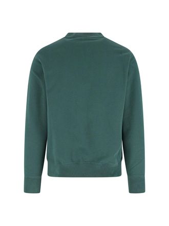 Maison Kitsun&eacute; Mens Sweaters Green Cotton