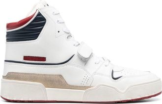 Isabel Marant Alseeh high-top leather sneakers - men - Calf Leather/Rubber/Polyester - 40 - White