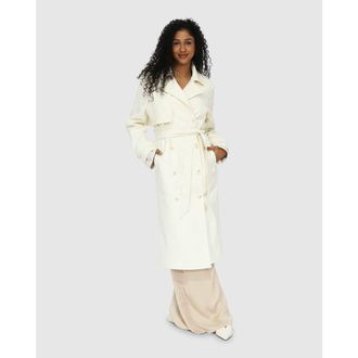 Belle & Bloom Empirical Trench Coat in White at Nordstrom, Size X-Small Au