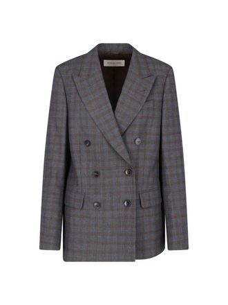 Dries Van Noten Blazer Doppiopetto A Quadri