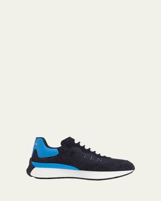 Alexander McQueen Mens Sprint Runner Mixed Media Sneakers