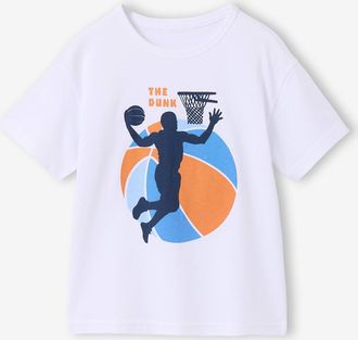 Vertbaudet Jungen T-Shirt, grafischer Print wei&szlig;