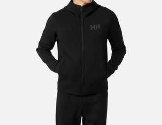 Helly Hansen Mens Hydropower Ocean Full Zip Jacket Hoodie In Black