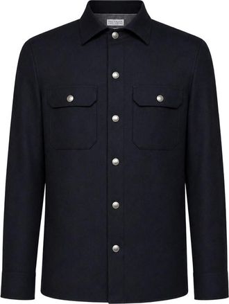 Brunello Cucinelli Virgin-wool Snap-button Shirt